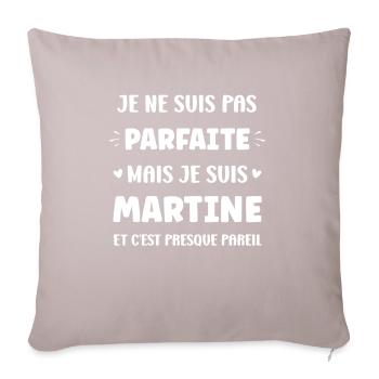Martine - Coussin et housse de 45 x 45 cm - taupe clair - Devant