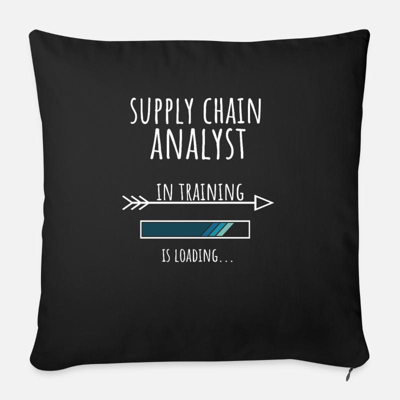 Supply Chain Analyst in Ausbildung Beruf Geschenk - Sofakissen mit Füllung 45 x 45 cm - Schwarz