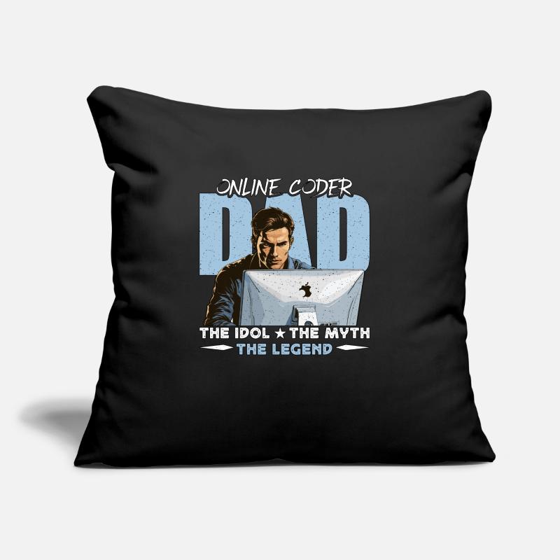 Online Coder Dad The Idol The Myth The Developer Sofa pillow with filling 45cm x 45cm