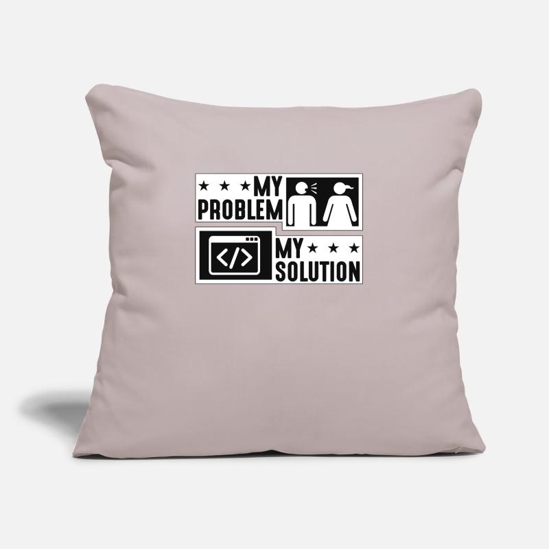 Online Coder My Problem My Solution Pictogram Mom Sofakissen mit Füllung 45 x 45 cm