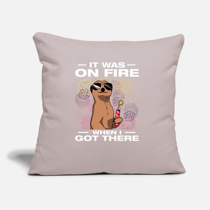 It was on fire: pyrotechnicians, firecrackers, fireworks Sofa pillow with filling 45cm x 45cm