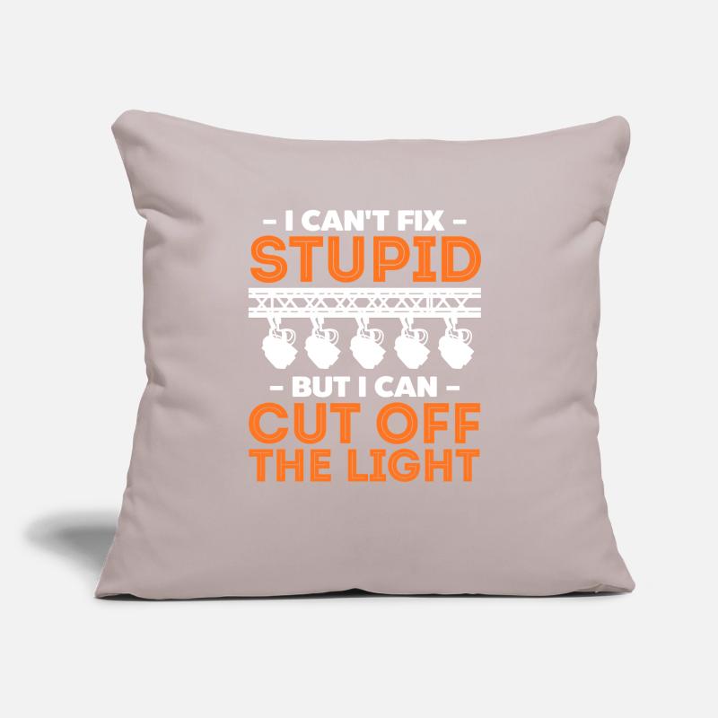 Drôle de technicien d’éclairage Déclaration Design Coussin et housse de 45 x 45 cm