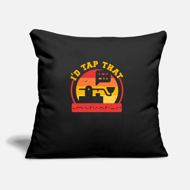Morsecode Morse Code I'd Tap That Sofakissen mit Füllung 45 x 45 cm