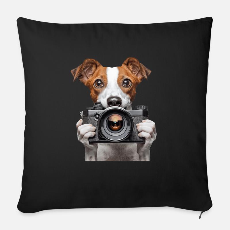 Basenji - Sofakissen mit Füllung 45 x 45 cm - Schwarz