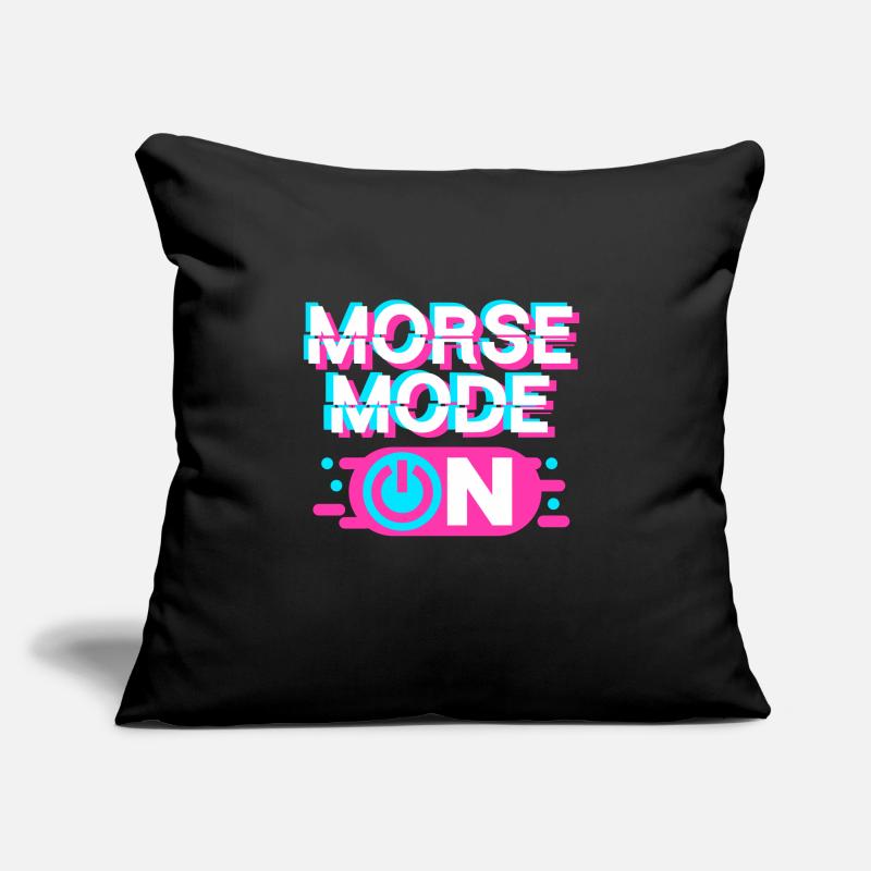 Morsecode, Morse, code Morse activé Coussin et housse de 45 x 45 cm