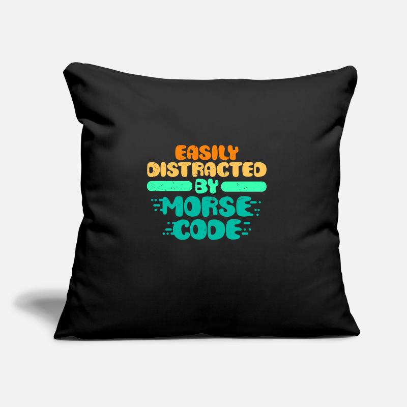 Le code Morse facilement distrait par le code Morse Coussin et housse de 45 x 45 cm