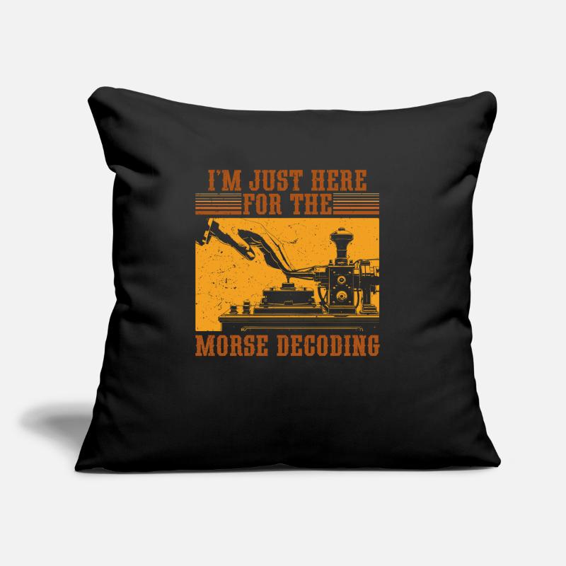 Morsecode I'm Just Here For The Morse Decoding Sofakissen mit Füllung 45 x 45 cm