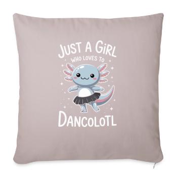Juste une fille qui aime danser Axolotl Idée cadeau - Coussin et housse de 45 x 45 cm - taupe clair - Devant