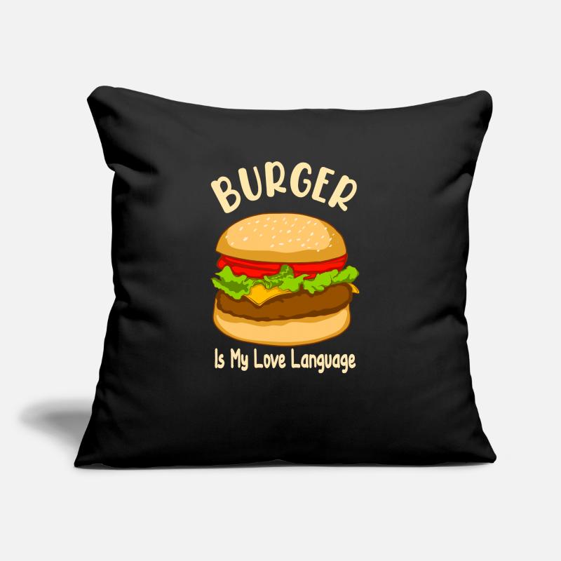 Burger is My Love Language - Food Design Sofakissen mit Füllung 45 x 45 cm