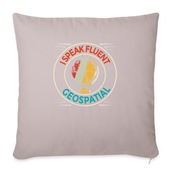 Geografische Informationssysteme Geospatial - Sofakissen mit Füllung 45 x 45 cm - helles Taupe - Vorne
