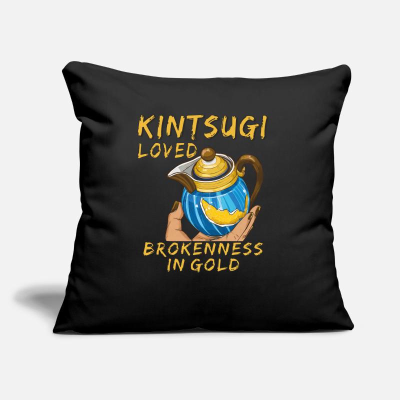 KINTSUGI LOVED BROKENNESS IN GOLD Sofa pillow with filling 45cm x 45cm