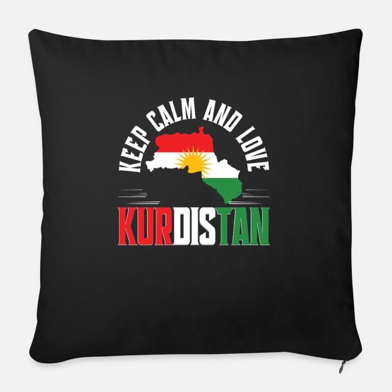 Kurde Kurden Keep Calm And Love Kurdistan - Sofakissen mit Füllung 45 x 45 cm - Schwarz