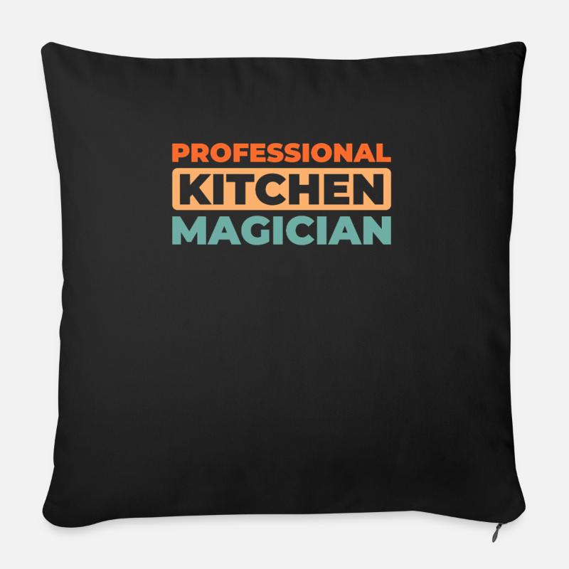 Koch Kochen - Sofakissen mit Füllung 45 x 45 cm - Schwarz