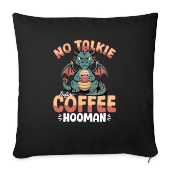 Dragon Coffee Mythical Creatures - Sofa pillow with filling 45cm x 45cm - black - Front