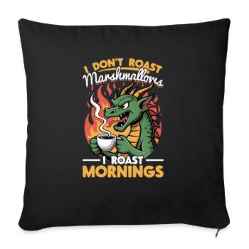 Dragon Coffee Mythical Creatures - Sofa pillow with filling 45cm x 45cm - black - Front