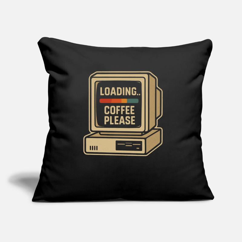 Loading Coffee Please Retro Computer Sofakissen mit Füllung 45 x 45 cm
