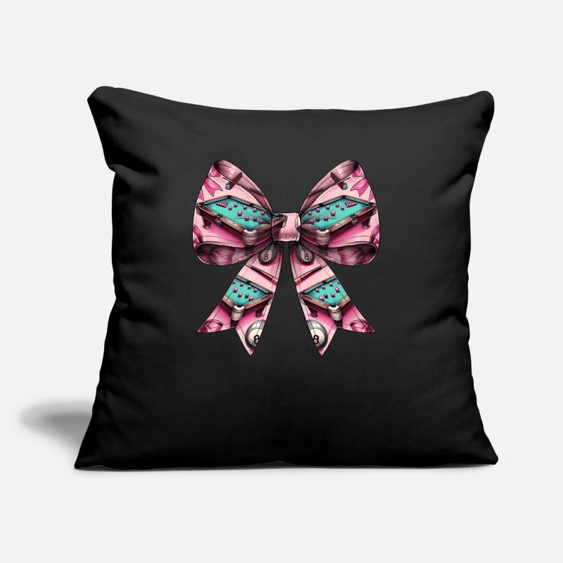 Coquette Bow Billard Table de billard Boules de queue Coussin et housse de 45 x 45 cm