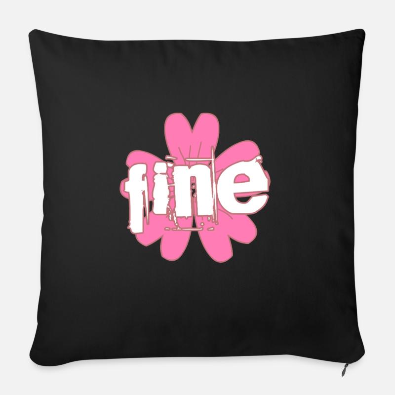 fine - Sofakissen mit Füllung 45 x 45 cm - Schwarz