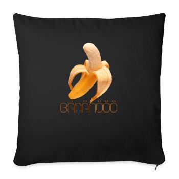 banana - Sofa pillow with filling 45cm x 45cm - black - Front