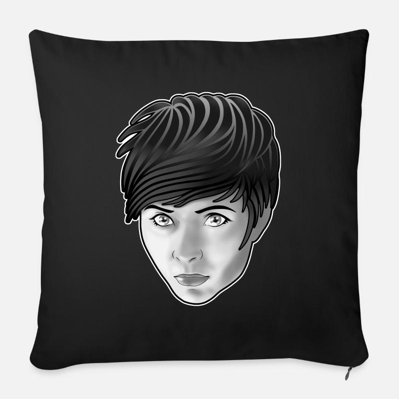 Femme gothique - Coussin et housse de 45 x 45 cm - noir