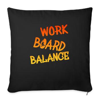 boarden, snowboarding - Sofakissen mit Füllung 45 x 45 cm - Schwarz - Vorne