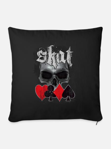 Skatspieler - Sofakissen mit Füllung 45 x 45 cm - Schwarz