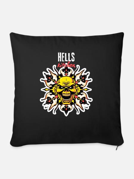 Hells Kitchen - Sofakissen mit Füllung 45 x 45 cm - Schwarz