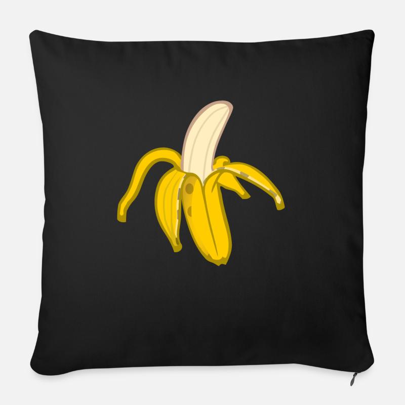 Banane - Sofakissen mit Füllung 45 x 45 cm - Schwarz