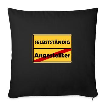 Glückwunsch zur Selbstständigkeit! - Sofakissen mit Füllung 45 x 45 cm - Schwarz - Vorne