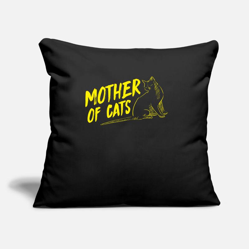chat Mère de chats Coussin et housse de 45 x 45 cm