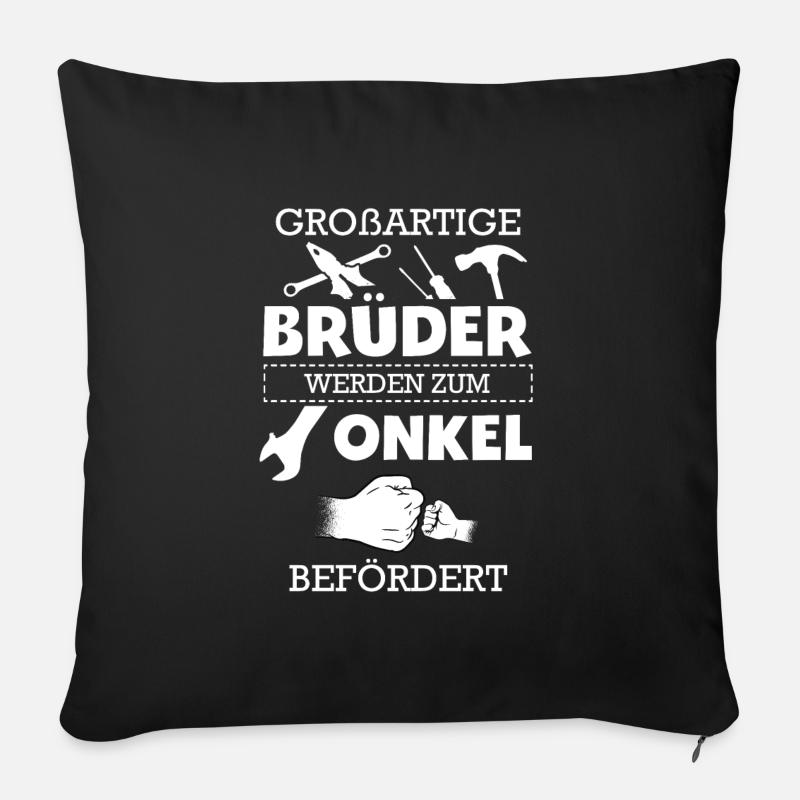 Großartige Brüder Onkel Befördert - Sofakissen mit Füllung 45 x 45 cm - Schwarz