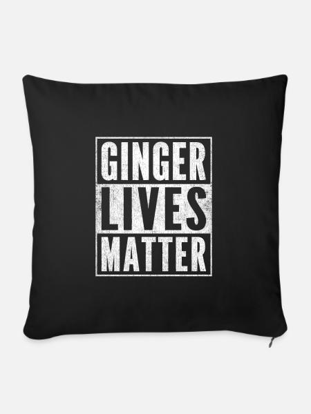 Funny Ginger Gift Idea - Sofakissen mit Füllung 45 x 45 cm - Schwarz