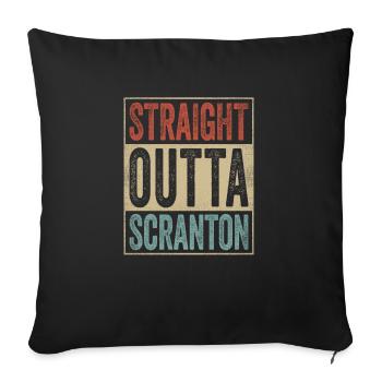 Scranton Souvenir Scranton Clothing Straight - Sofa pillow with filling 45cm x 45cm - black - Front