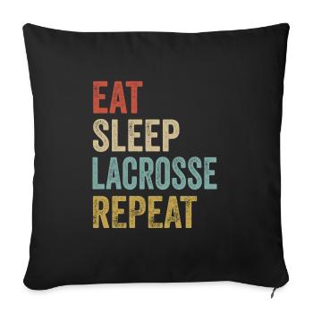 Manger Sommeil Crosse Répéter la crosse - Coussin et housse de 45 x 45 cm - noir - Devant
