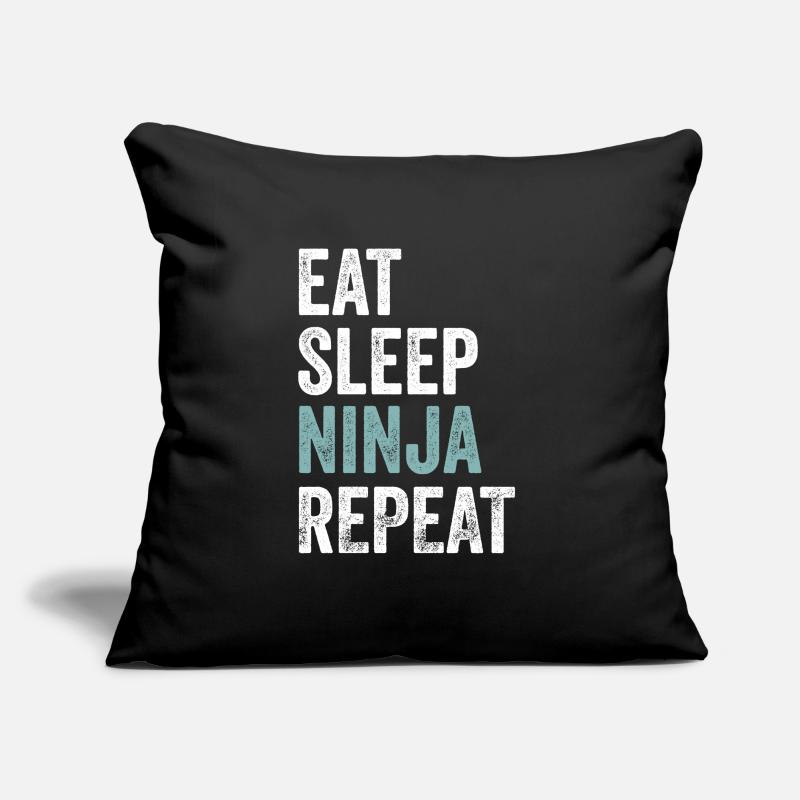 Manger dormir Ninja Répéter Ninja Coussin et housse de 45 x 45 cm