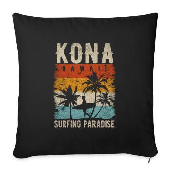 Surfbekleidung Surfzubehör für Männer und - Sofakissen mit Füllung 45 x 45 cm - Schwarz - Vorne