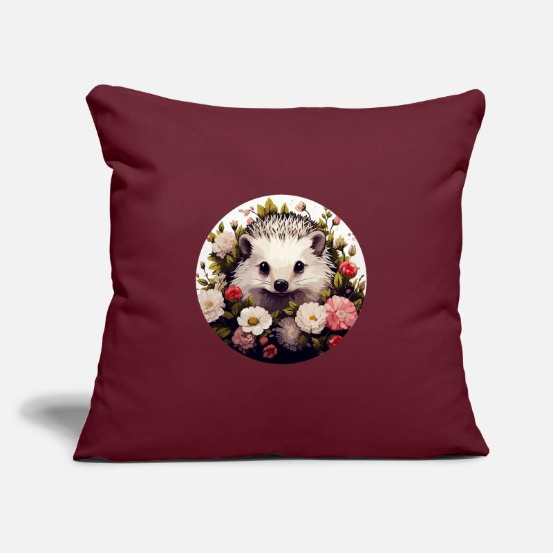Hérisson mignon Coussin et housse de 45 x 45 cm