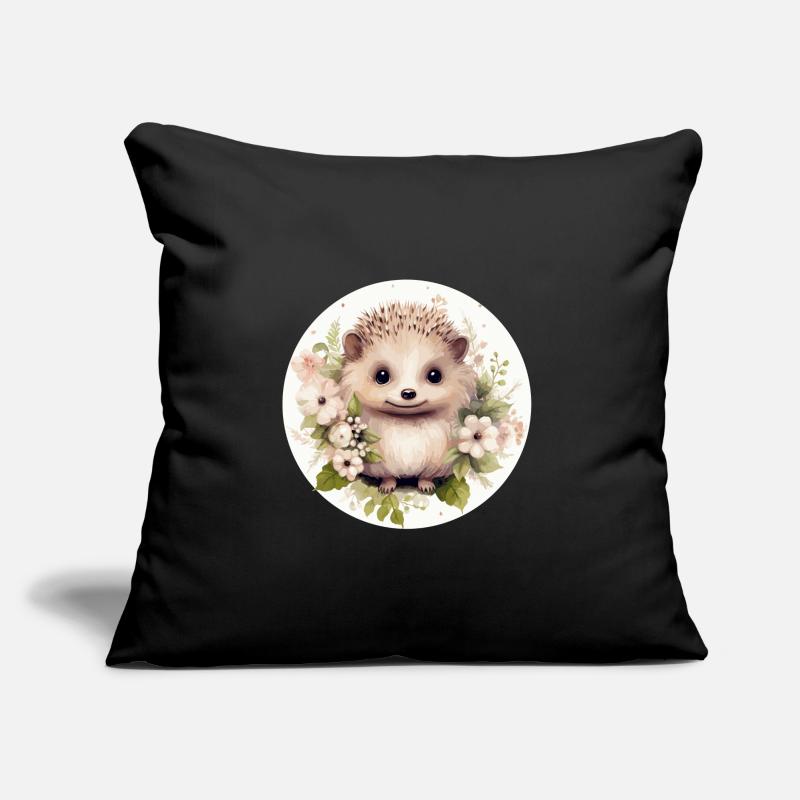 Hérisson mignon Coussin et housse de 45 x 45 cm