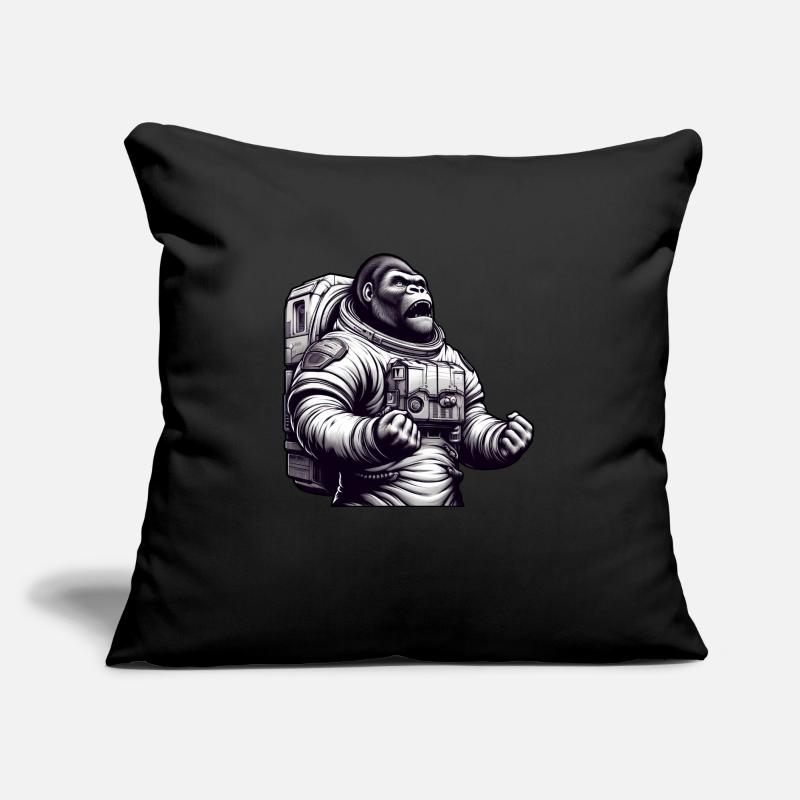 Gorille astronaute dans l’espace Coussin et housse de 45 x 45 cm