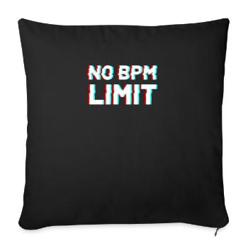 Techno DJ Raver Festival Bass Music Gift - Sofa pillow with filling 45cm x 45cm - black - Front