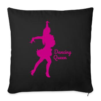 Danse tournoi Danse de société Danse latine - Coussin et housse de 45 x 45 cm - noir - Devant