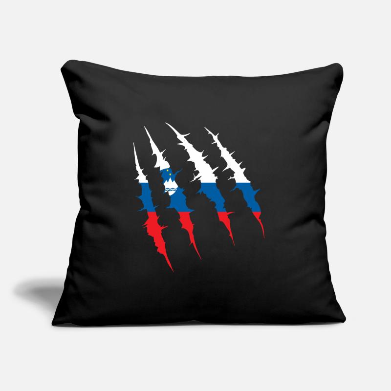 Drapeau de la Slovénie Drapeau pays Drapeau Equipe Fan Coussin et housse de 45 x 45 cm