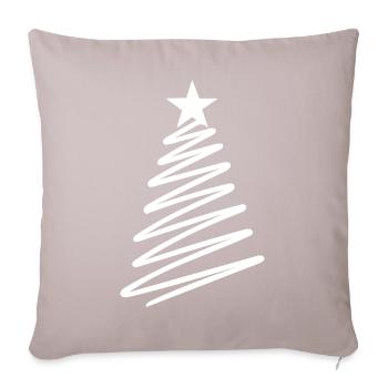 Christbaum Weihnachten Tanne - Sofakissen mit Füllung 45 x 45 cm - helles Taupe - Vorne