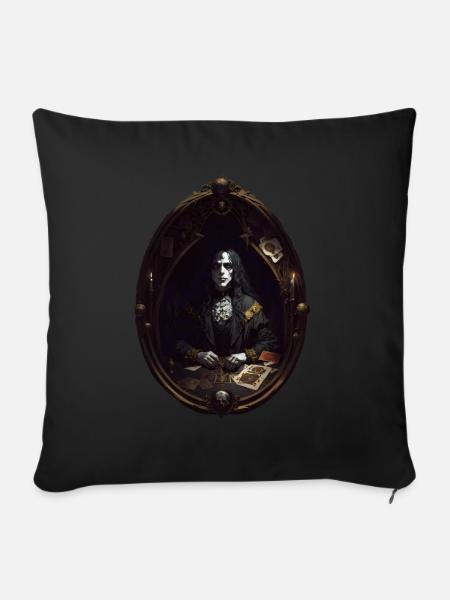Tarock - Sofakissen mit Füllung 45 x 45 cm - Schwarz