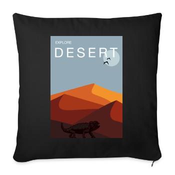 Desert - Sofa pillow with filling 45cm x 45cm - black - Front
