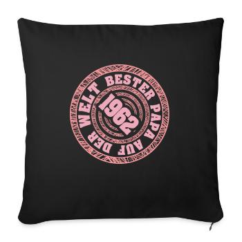 1962 - Sofa pillow with filling 45cm x 45cm - black - Front