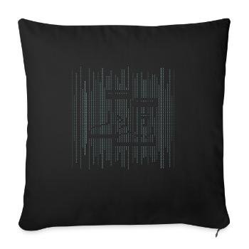 Bottes dans la nature agriculteur ASCII - Coussin et housse de 45 x 45 cm - noir - Devant