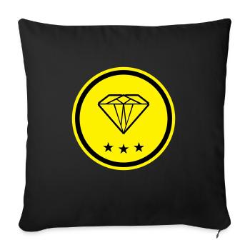 Diamond Symbol - Sofa pillow with filling 45cm x 45cm - black - Front