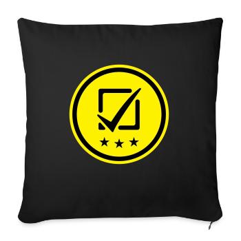 Check the box Vote - Sofa pillow with filling 45cm x 45cm - black - Front