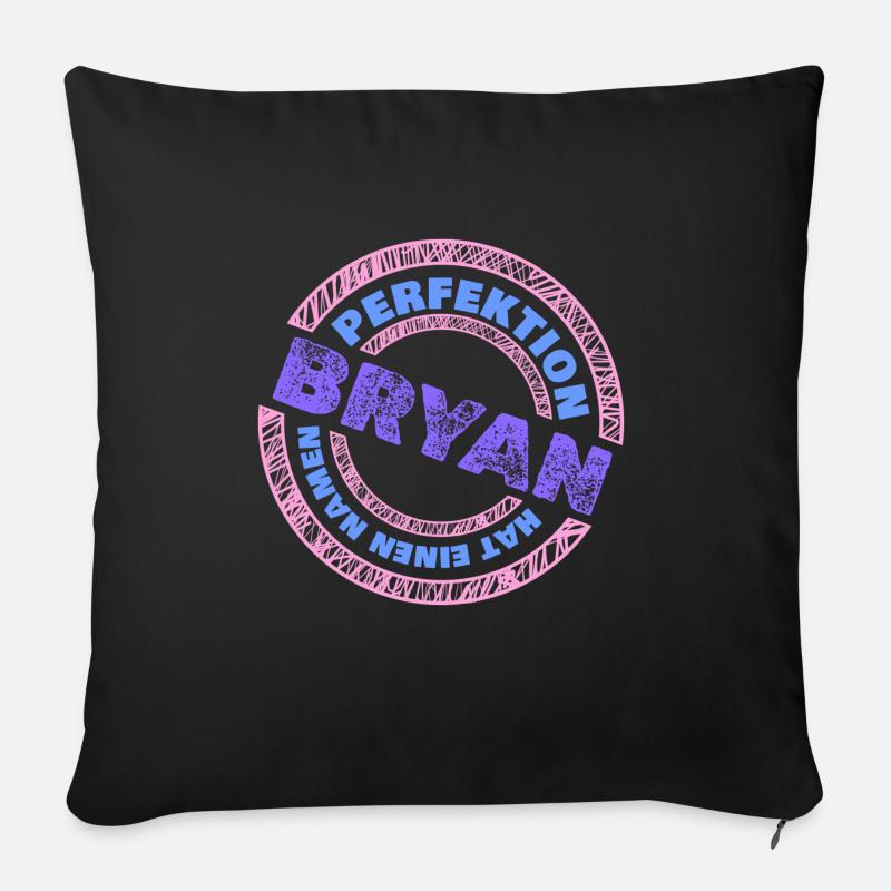 Perfektion Bryan - Sofakissen mit Füllung 45 x 45 cm - Schwarz
